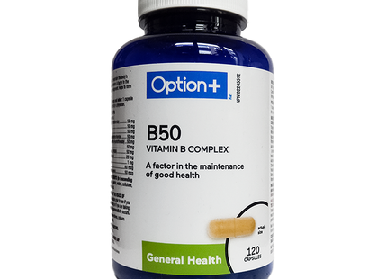 Option+ B50 Vitamin B Complex 120 Caps