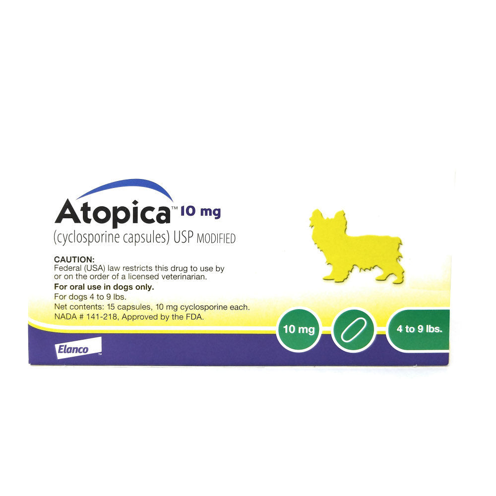 Atopica for Dogs 10 mg cap, 15 caps