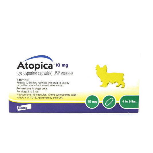 Atopica for Dogs 10 mg cap, 15 caps