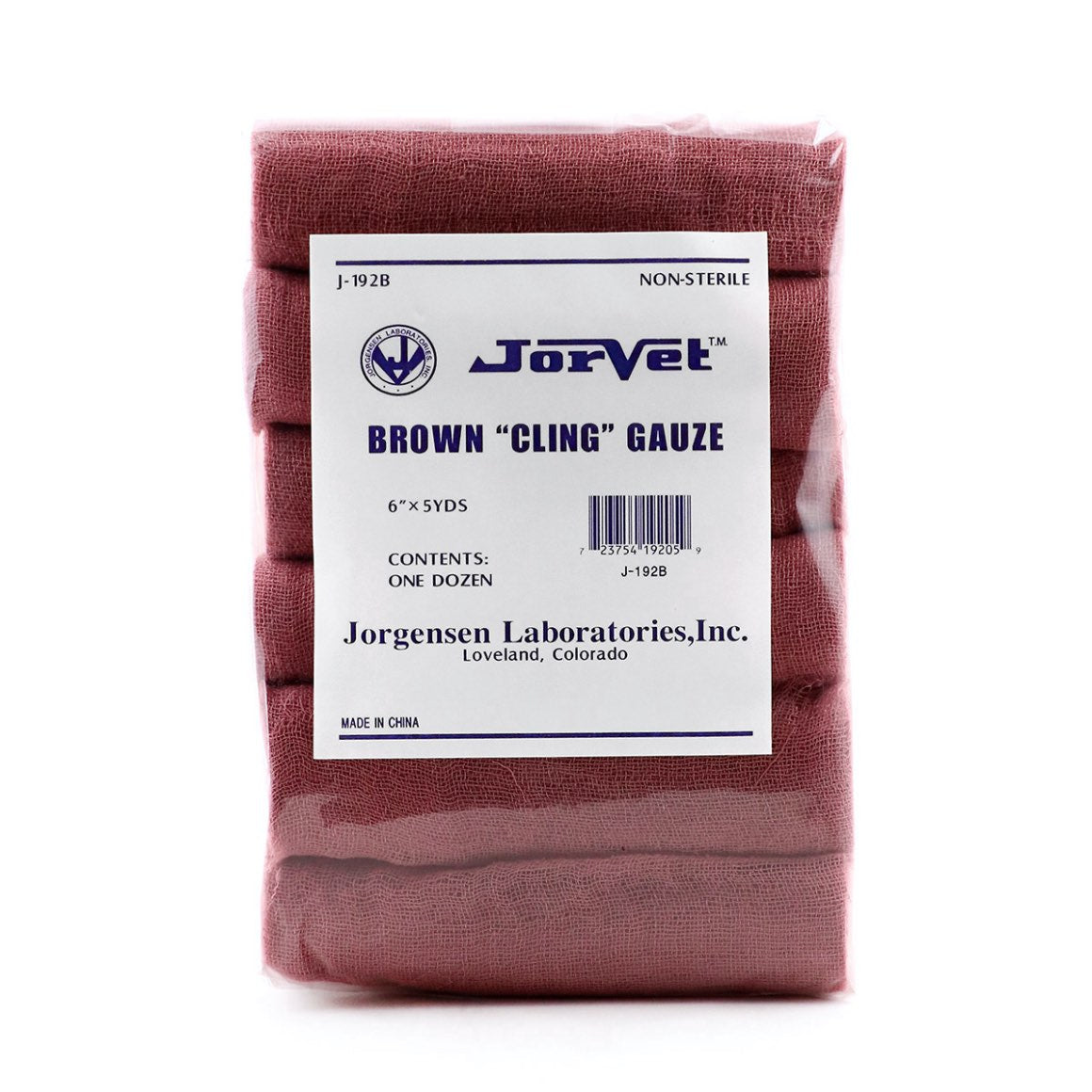 Jorvet Brown Gauze Roll 5 in x 5 yd for Dogs & Cats