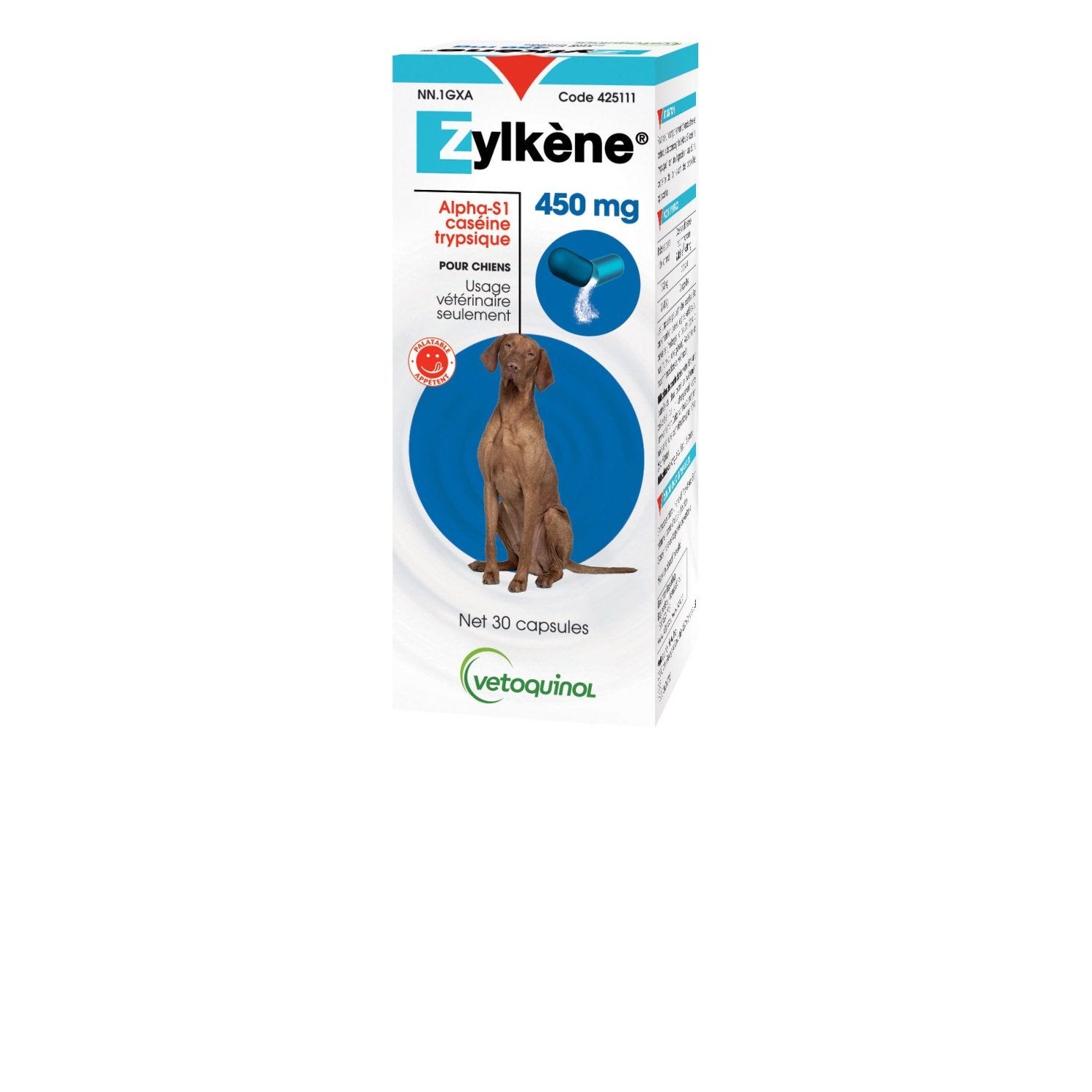 Vetoquinol Zylkene capsules for dogs 450 mg 30 Cap