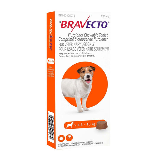 Bravecto Orange 4.6 - 10 kg, 1 Chewable Tablet