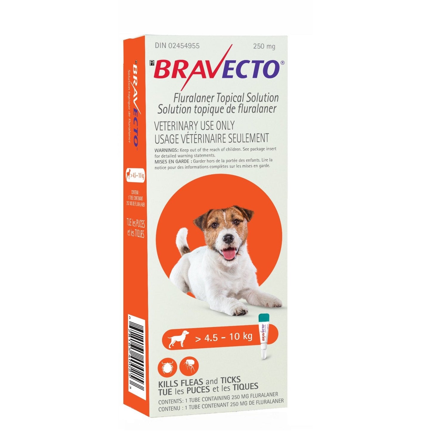 Bravecto topical solution for dogs Orange 4.6 - 10 kg, 1 Applicator