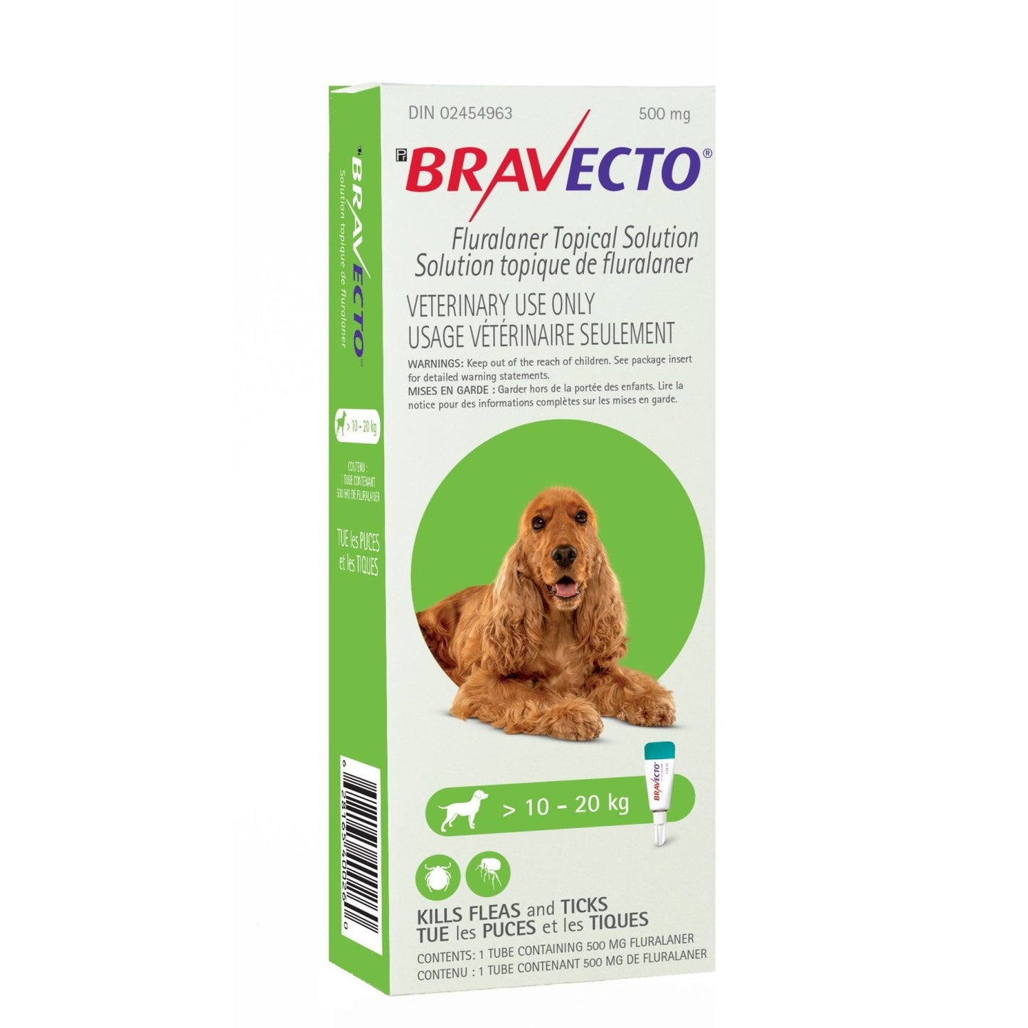 Bravecto topical solution for dogs Green/Vert 10.1 - 20 kg, 1 Applicator