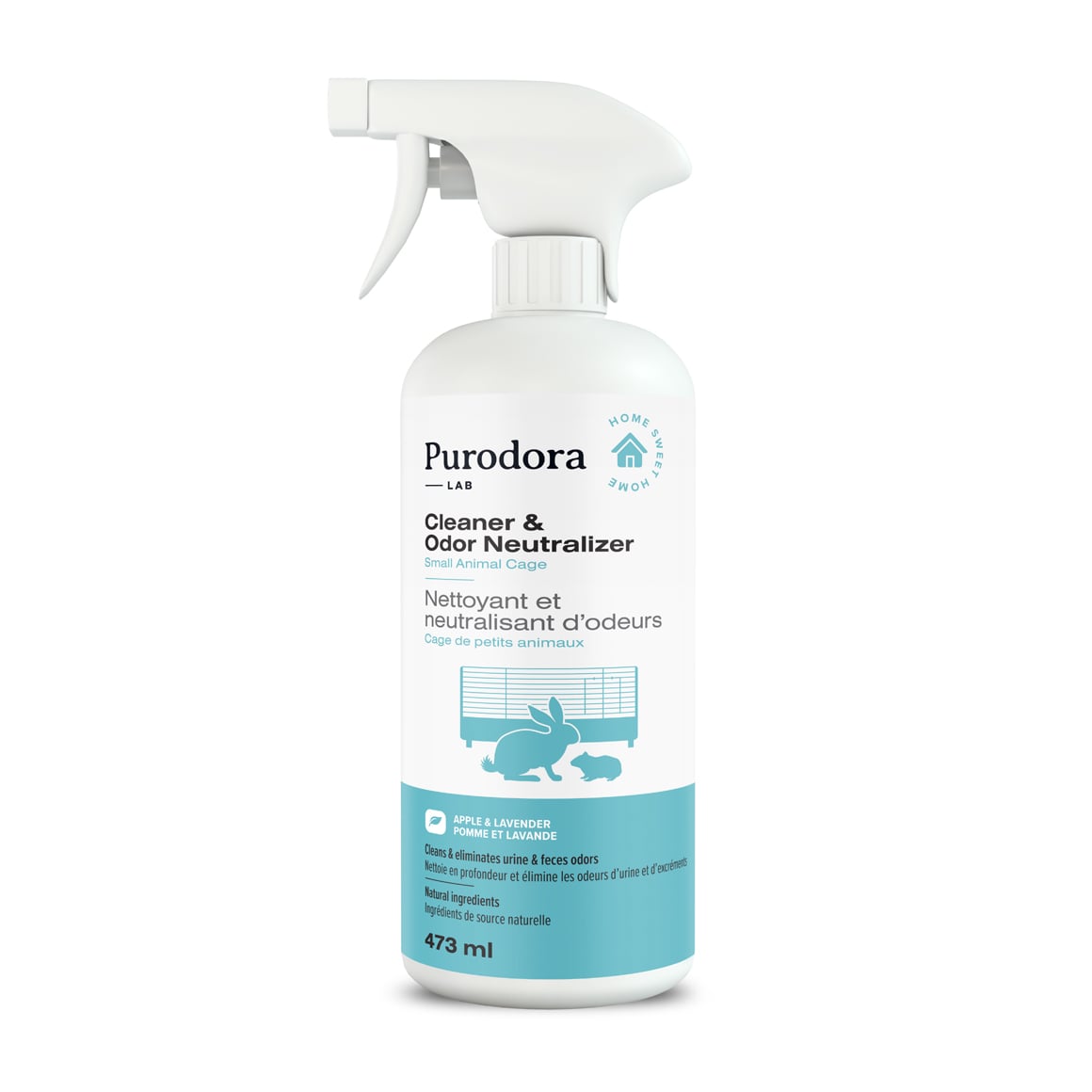 Purodora Cage Cleaner & Odor Neutralizer for Small Animals 473ml