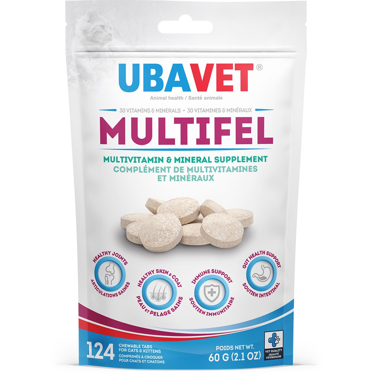 Ubavet Multifel Beef liver 124 Chewable Tabs