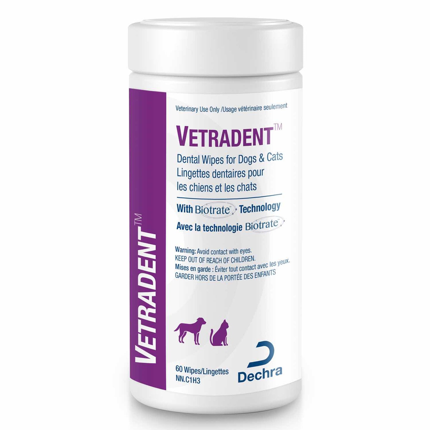 Vetradent dental wipes 60 wipes