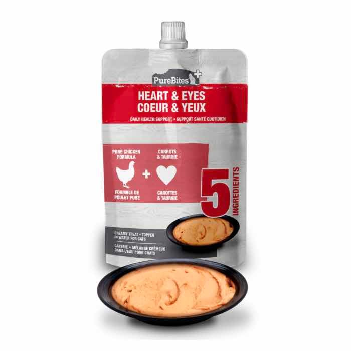 PureBites PureBites+ Heart & Eyes Creamy Cat Treat 71g Chicken and Carrot