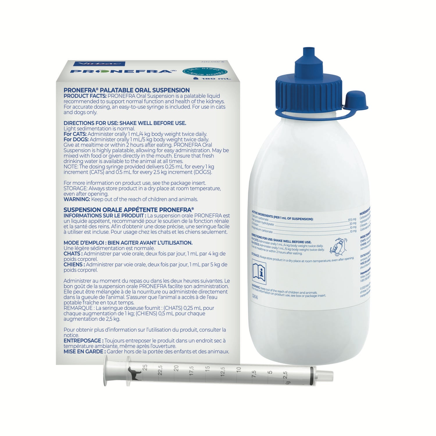 Virbac Pronefra palatable oral suspension Chicken