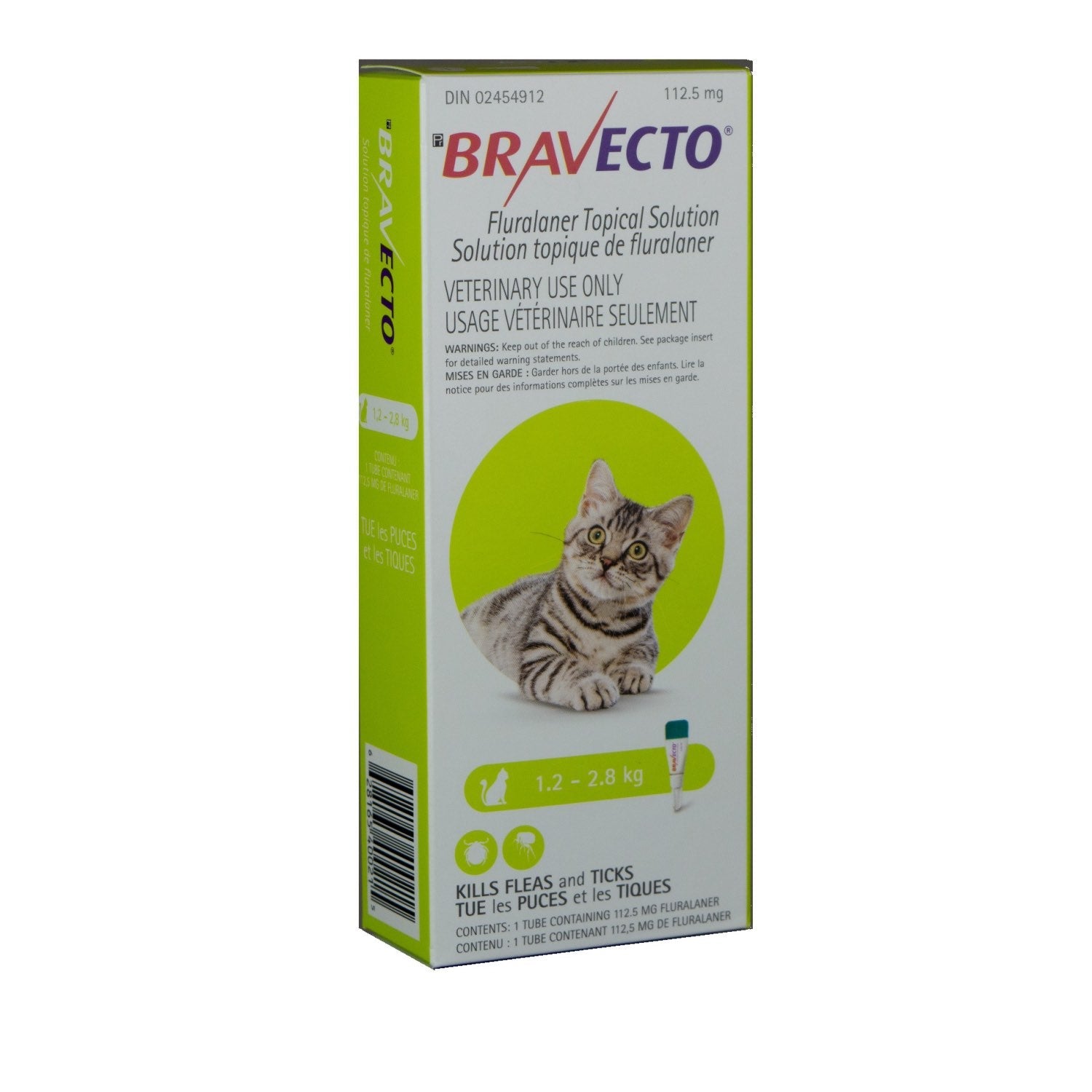 Bravecto topical solution for cats lime 1.2-2.8 kg, 1 Applicator