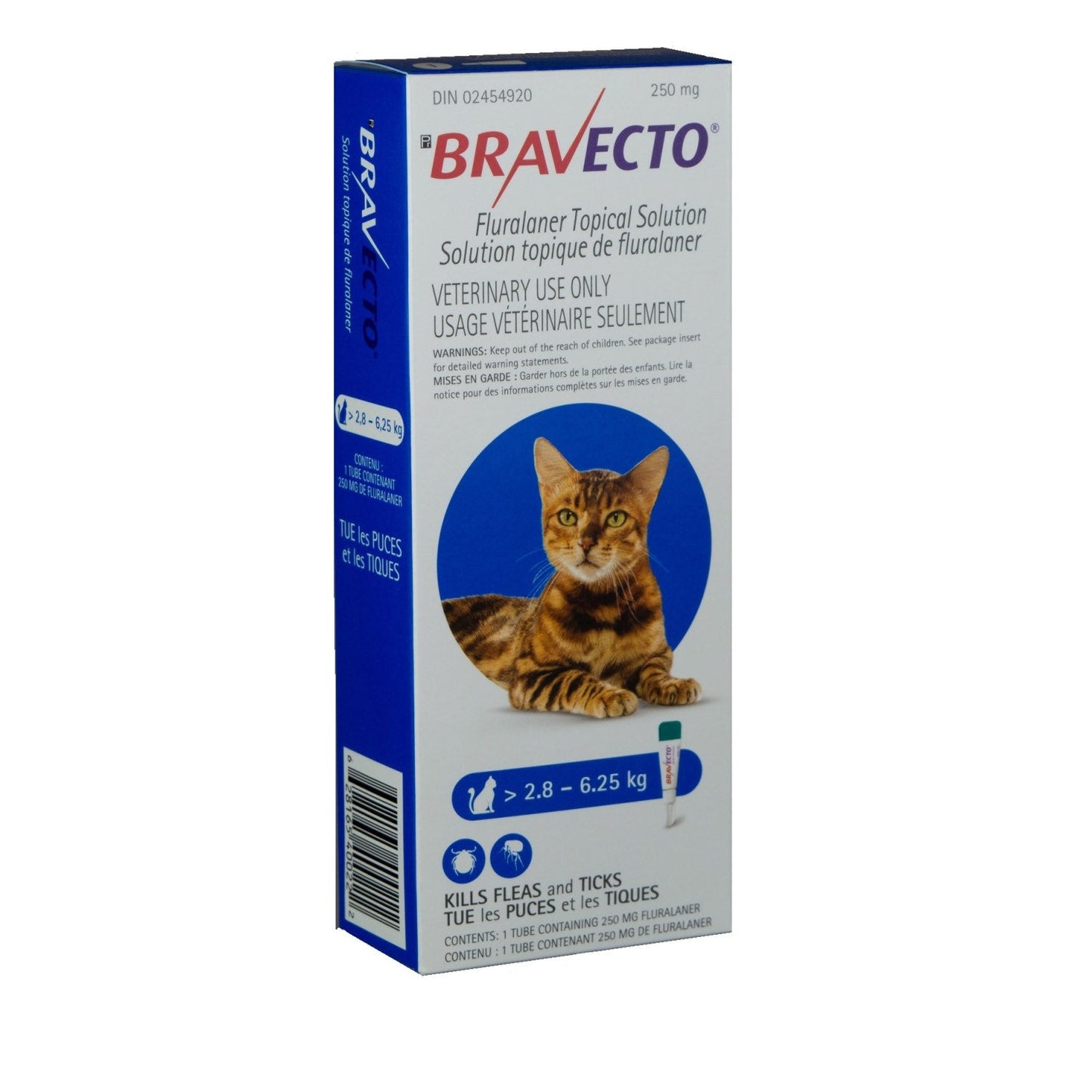 Bravecto topical solution for cats blue 2.8-6.25 kg, 1 Applicator