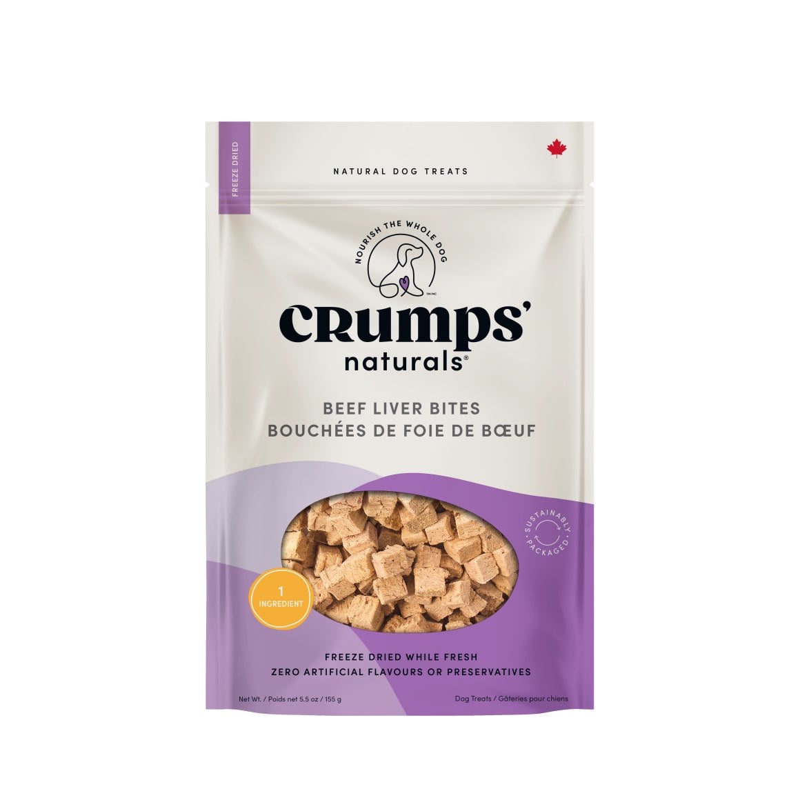 Crumps' Naturals Beef Liver Bites Dog Treats 155g