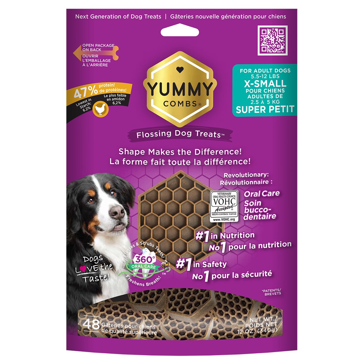 Solvet Yummy Combs dental treats for xsmall dogs Chicken 48 Doses