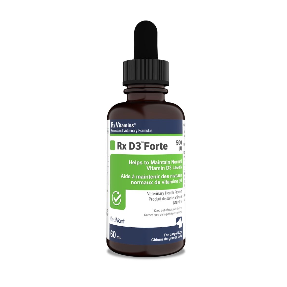 Rx Vitamins Rx D3 Forte Vitamin D3 Liquid for Dogs & Cats, 60 ml