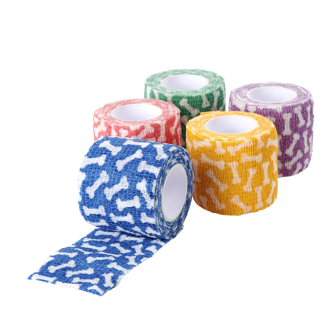 Kruuse Fun-Flex Cohesive Bandage Bones 4.5 m x 10 cm