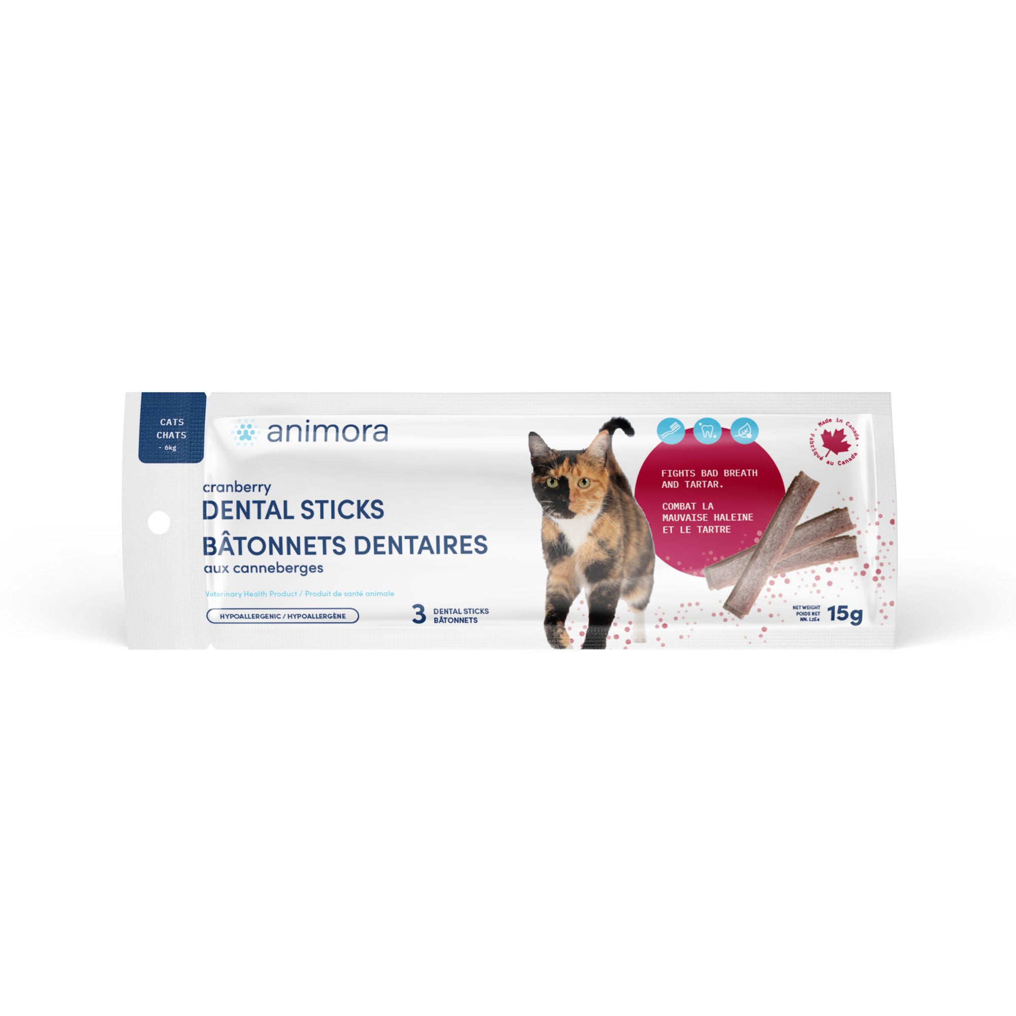 Animora Dental sticks for cats Cranberry