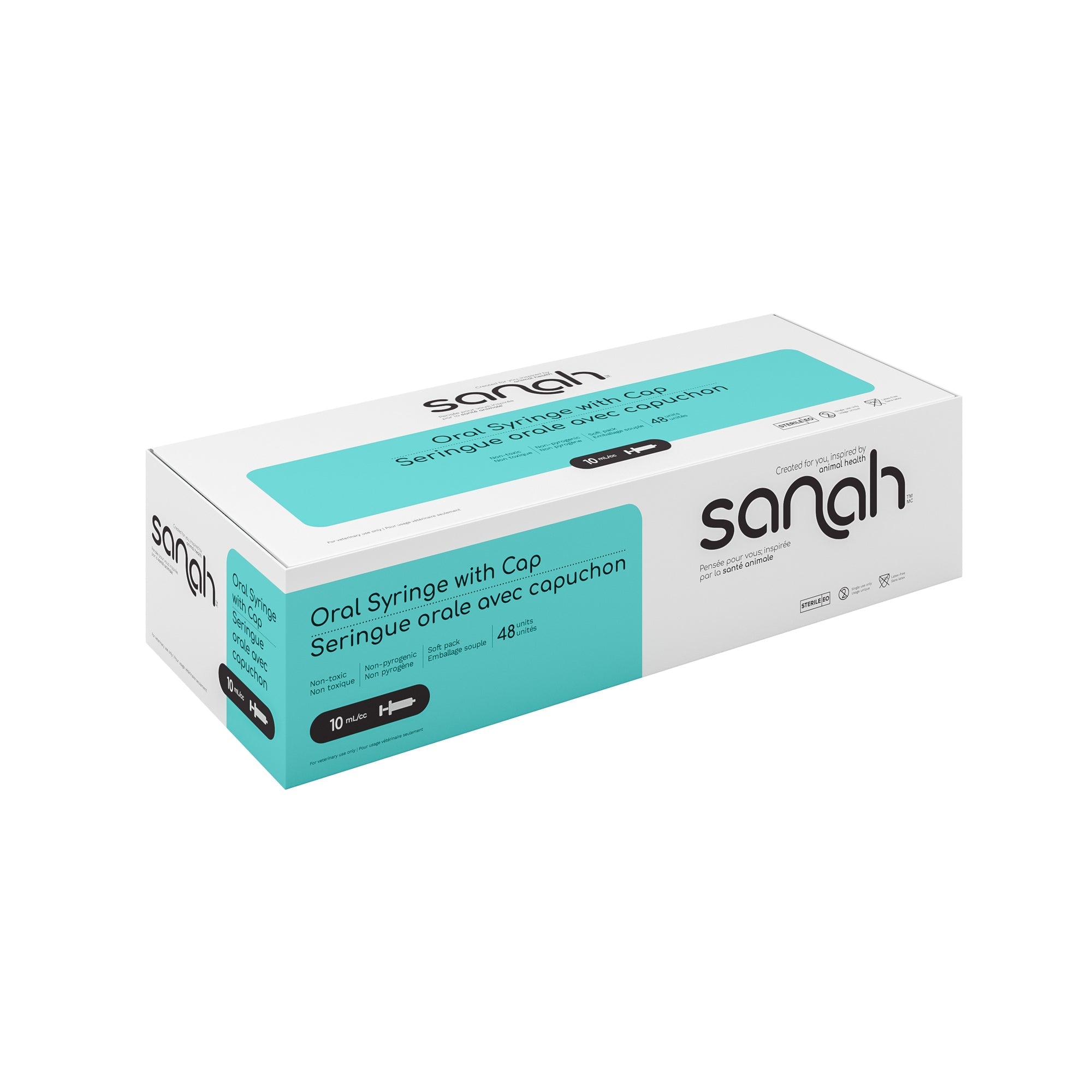 Sanah Sterile Oral Dosing Syringes with Cap for Pets