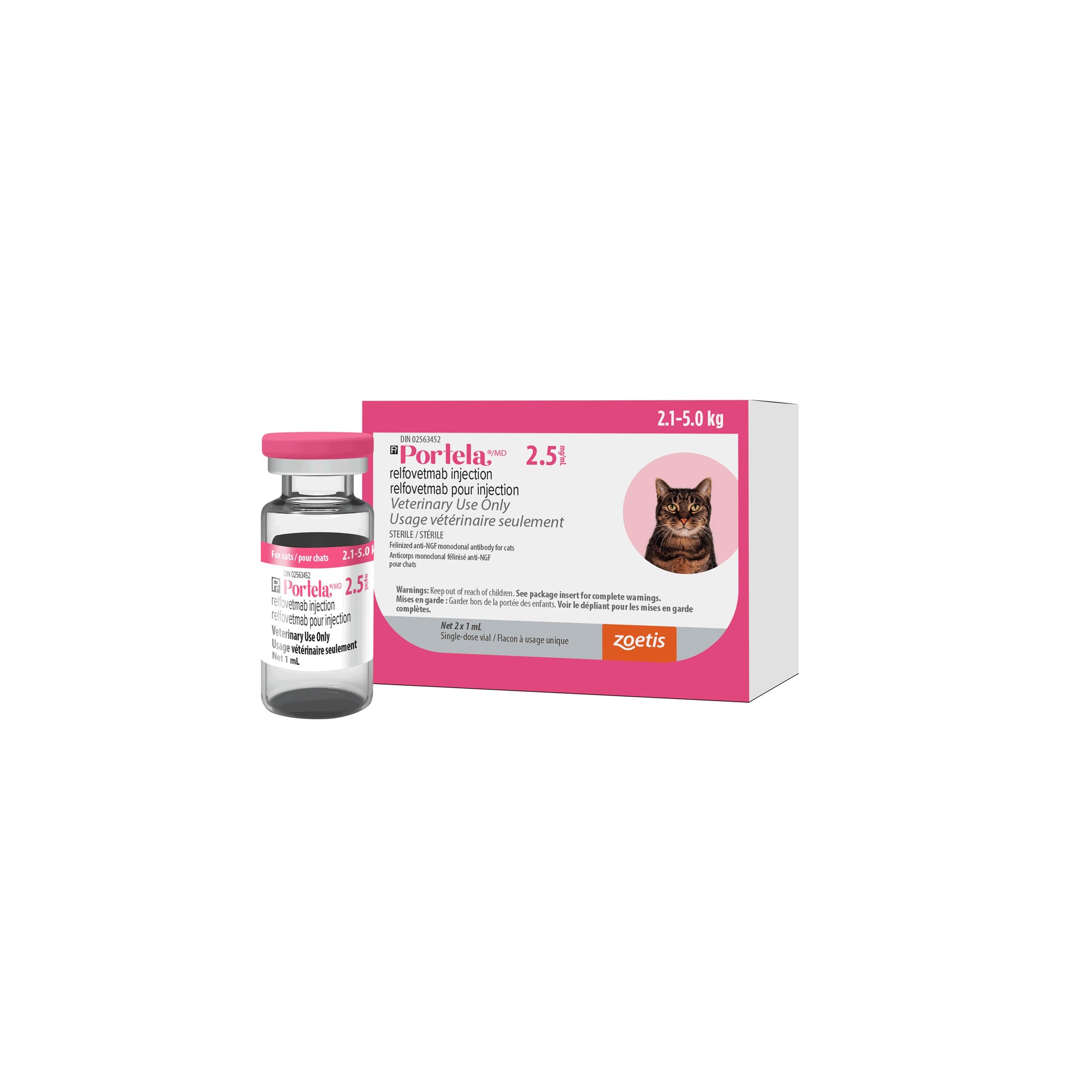 Portela injection for cats, 2x1 ml