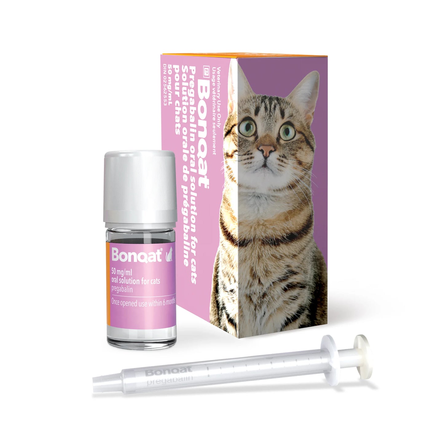 Bonqat (Pregabalin) 50mg/ml oral solution for cats 2 ml