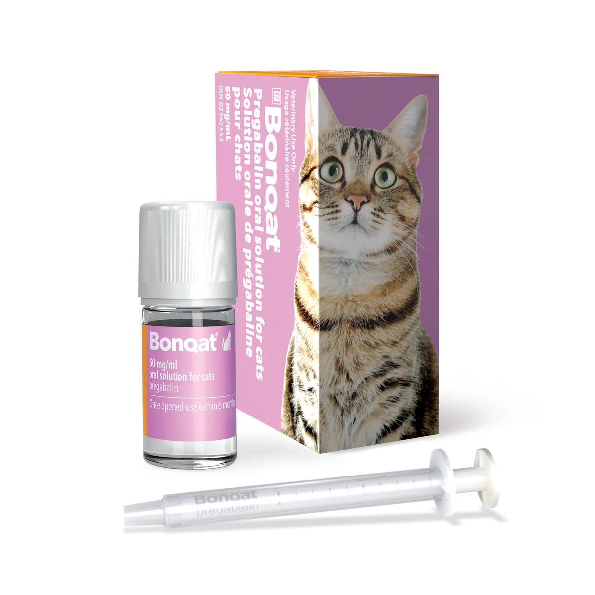 Bonqat (Pregabalin) 50mg/ml oral solution for cats 2 ml