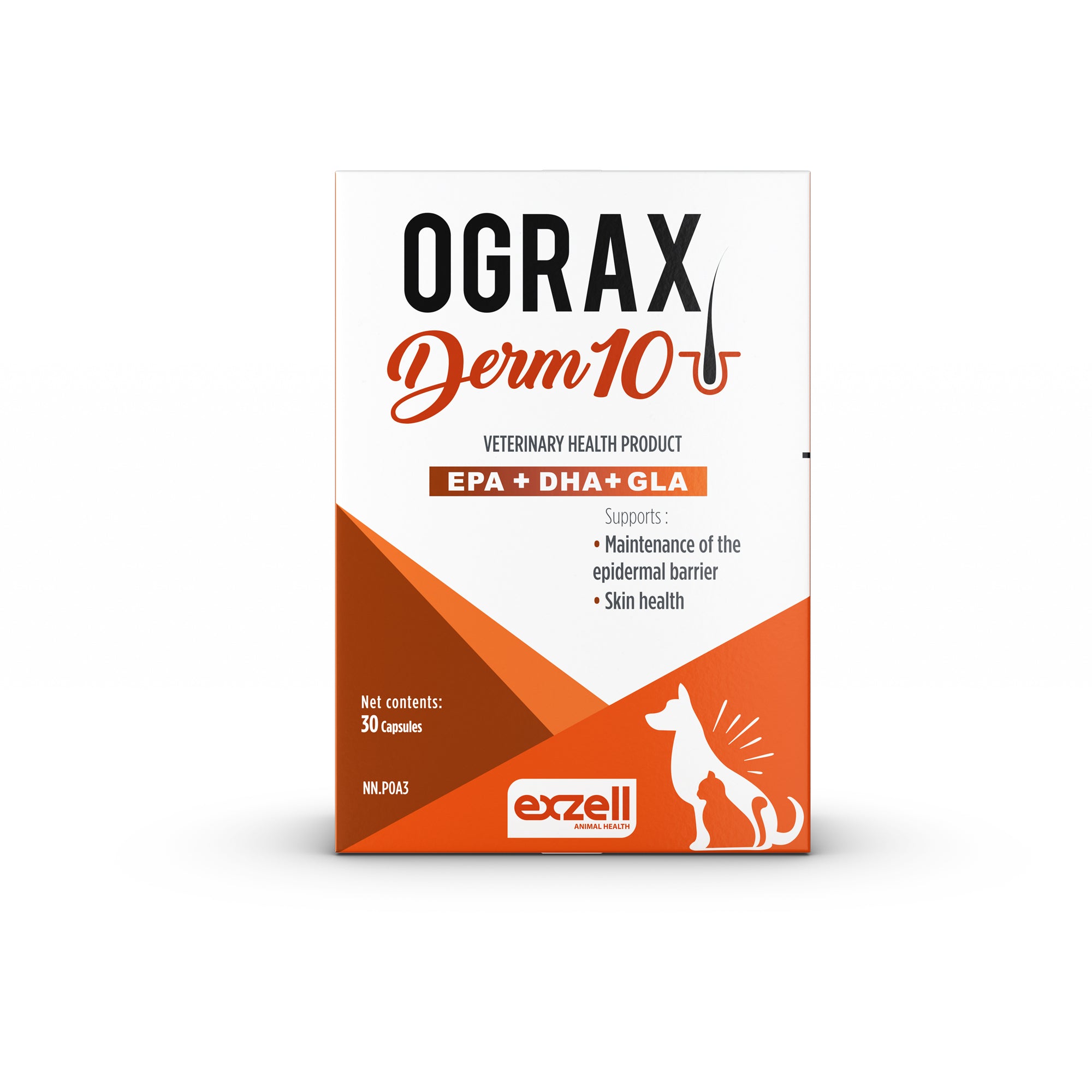 Ograx Derm 10 for cats and dogs, 30 caps