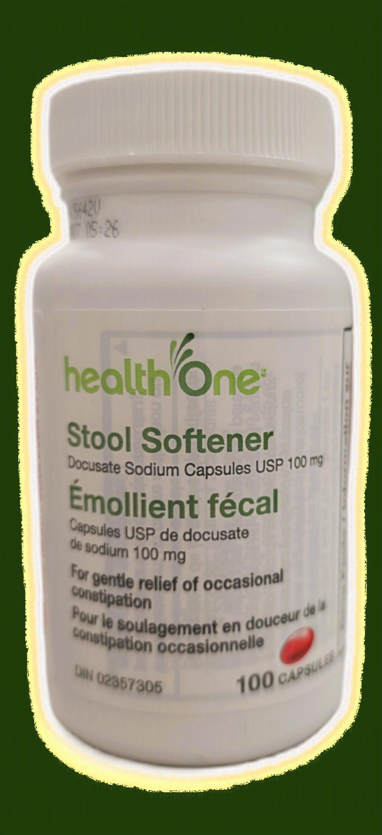Stool Softener Docusate Sodium 100 mg capsules, 100 capsules