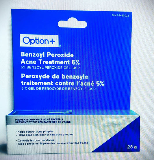 Option+ 5% Benzoyl Peroxide Gel, 28 g