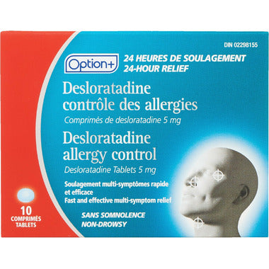 OPTION+ Desloratadine Allergy Control Tablets 5mg, 10 tabs