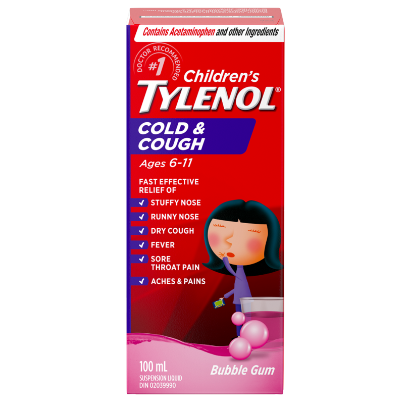 Tylenol Children's Cold & Cough Suspension Liquid 100 ml