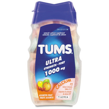 Tums Ultra Strength Antacid Calcium Tablets 72 Count