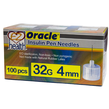 EZ Oracle 32g 4mm Insulin Pen Needle, 100/box