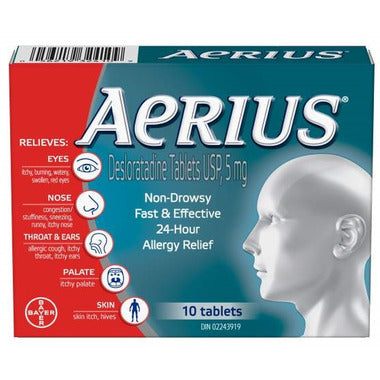 Aerius Desloratadine Tablets 5mg 10 Tabs