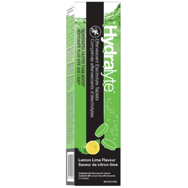 Hydralyte Sports Effervescent Tablets Lemon Lime 20 Tabs