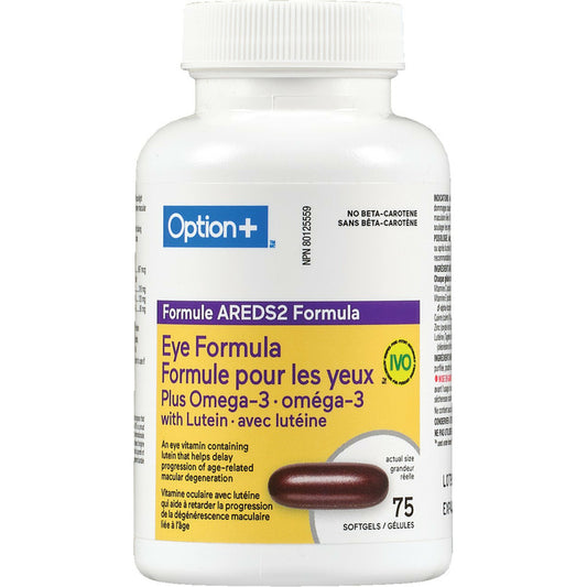Option+ AREDS2 Eye Formula Plus Omega-3 75 Caps