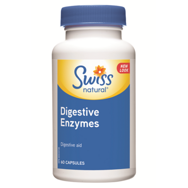 Swiss Natural Digestive Enzymes 60 Capsules