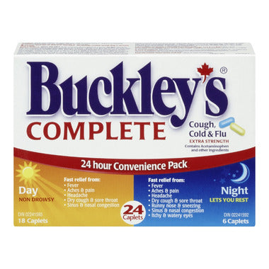 Buckley's Complete Extra Strength Day + Night Pack 18+6 Caplets