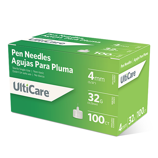UltiCare Pen Needles 32Gx4mm, Box of 100