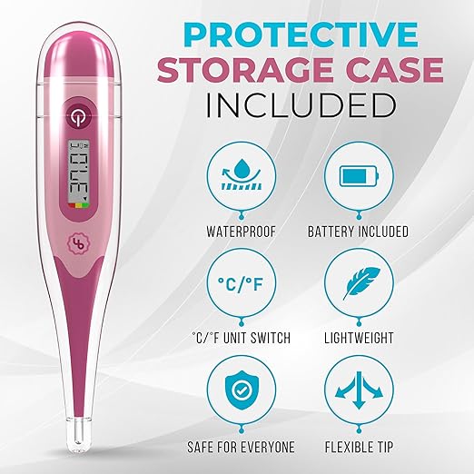 Flexible Digital Thermometer (Pink)
