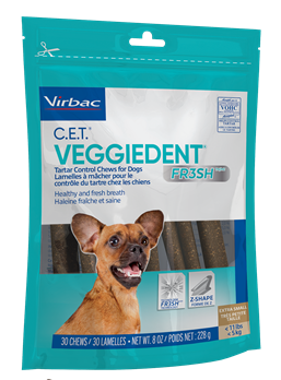 Virbac C.E.T VeggieDent FR3SH chews for dogs Vegetarian