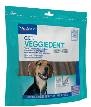 Virbac C.E.T VeggieDent FR3SH chews for dogs Vegetarian