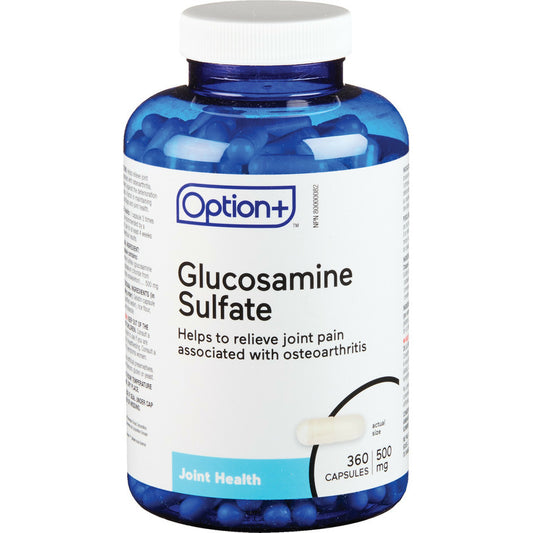 Option+ Glucosamine Sulfate 500mg 360 Caps