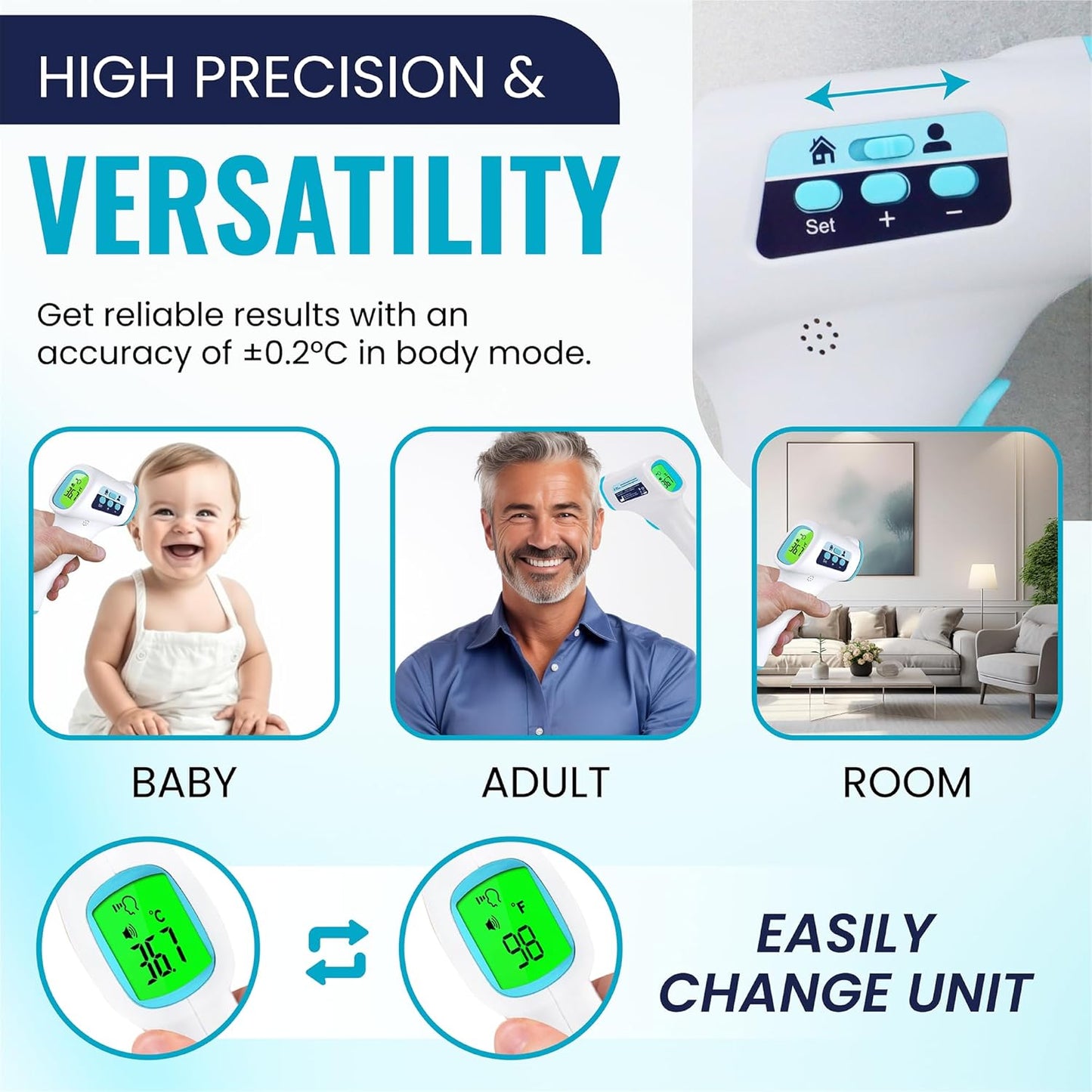 Forehead Non Touch Digital Thermometer