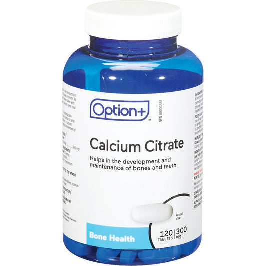 Option+ Calcium Citrate 300mg 120 Tabs