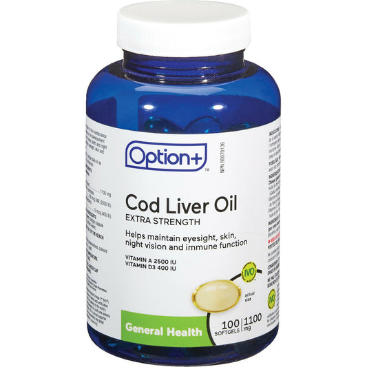 Option+ Cod Liver Oil Extra Strength 100 Caps