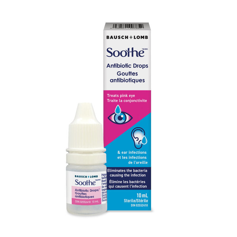Bausch + Lomb Soothe Eye and EarAntibiotic Drops (alternative to Polysporin Eye and Ear drops)