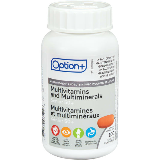 Option+ Multivitamins and Multiminerals Senior 50+ 100 Tabs