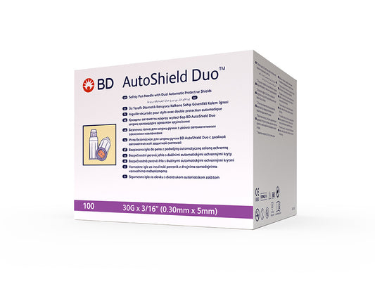 BD AutoShield Duo™ Safety Pen Needle 30GX5MM 100 per box