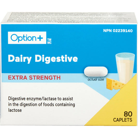 Option+ Extra Strength Dairy Digestive 80 Tabs
