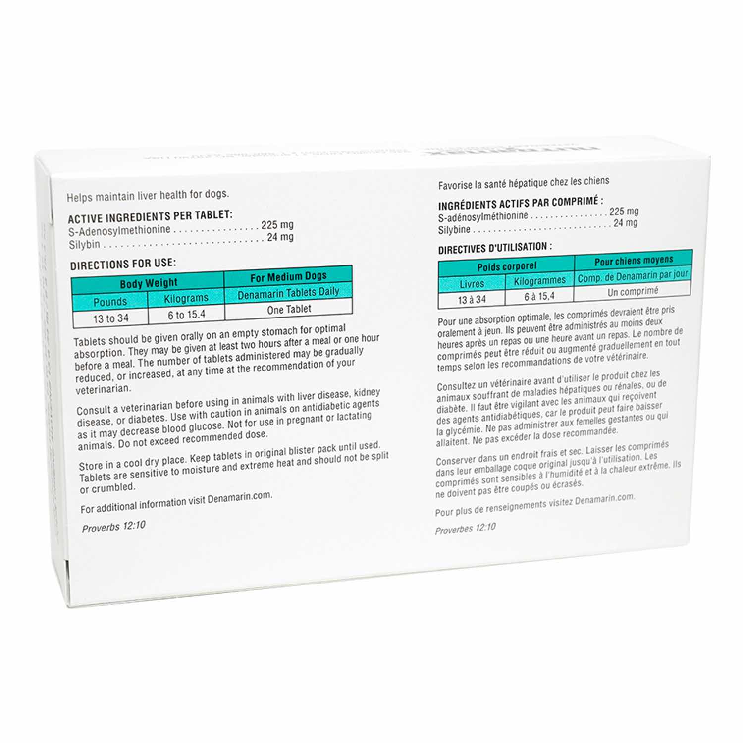 Denamarin for dogs 225 mg, 30 tabs