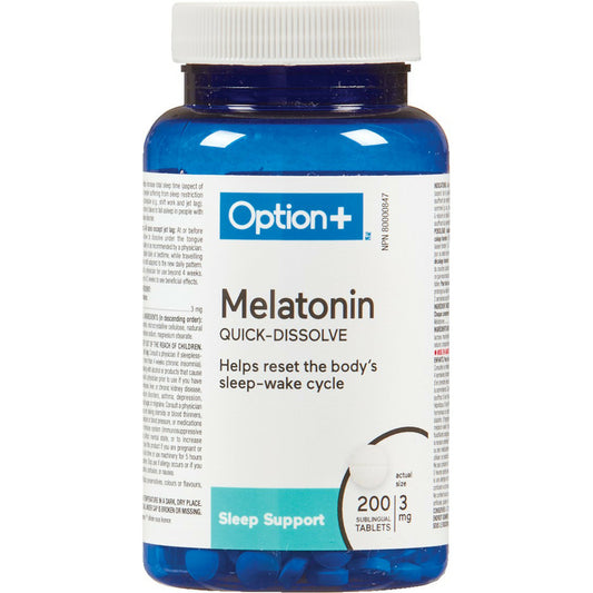 Option+ Melatonin Quick-Dissolve 3mg 200 Tabs